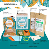 Get Kombucha [ADVANCED] Kombucha Starter Kit, Makes 5 Gallons or 40 Bottles of Organic Tea, Vegan, GMO, and Gluten-Free, Save Time and Money, Our All-Inclusive Probiotic Infused Brewing Bundle